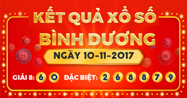Kết quả xổ số Bình Dương ngày 10/11/2017