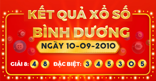 Kết quả xổ số Bình Dương ngày 10/9/2010