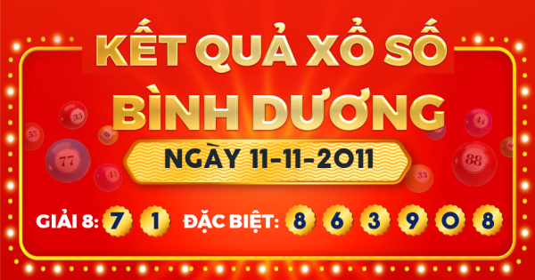 Kết quả xổ số Bình Dương ngày 11/11/2011