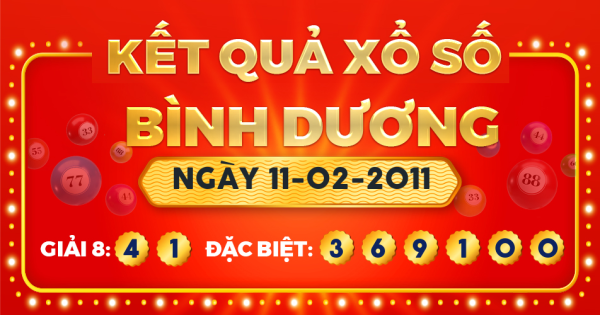 Kết quả xổ số Bình Dương ngày 11/2/2011