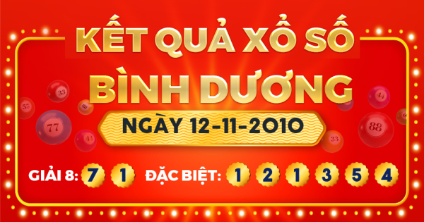 Kết quả xổ số Bình Dương ngày 12/11/2010