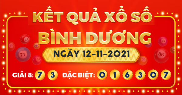 Kết quả xổ số Bình Dương ngày 12/11/2021