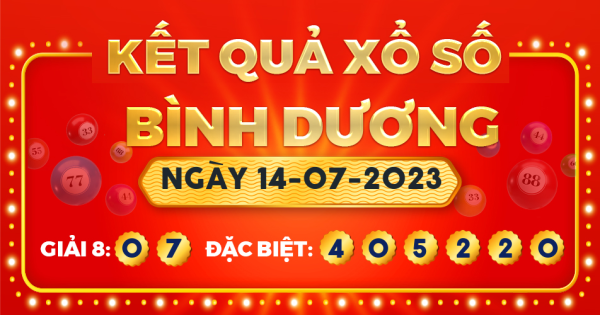 Kết quả xổ số Bình Dương ngày 14/7/2023