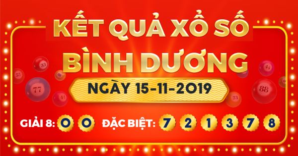 Kết quả xổ số Bình Dương ngày 15/11/2019