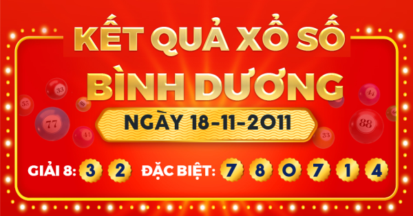 Kết quả xổ số Bình Dương ngày 18/11/2011