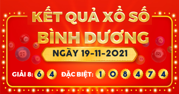 Kết quả xổ số Bình Dương ngày 19/11/2021