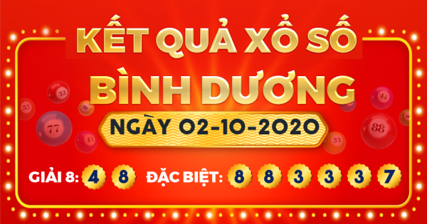 Kết quả xổ số Bình Dương ngày 2/10/2020