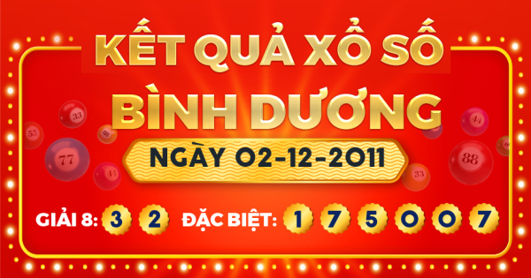 Kết quả xổ số Bình Dương ngày 2/12/2011