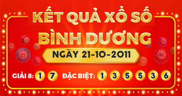 Kết quả xổ số Bình Dương ngày 21/10/2011
