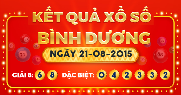 Kết quả xổ số Bình Dương ngày 21/8/2015