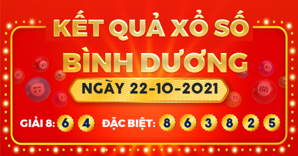 Kết quả xổ số Bình Dương ngày 22/10/2021