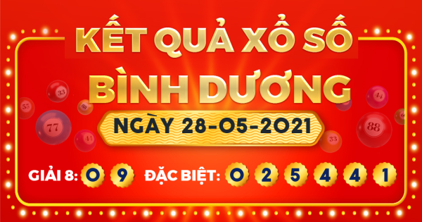Kết quả xổ số Bình Dương ngày 28/5/2021
